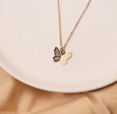 China FASHIONABLE high quality personality choker fashion design is simple alloy butterfly necklace for women for sale