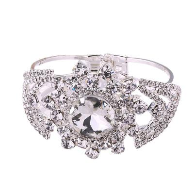 China CLASSIC Silver Center Drop Shaped Stone Wholesale 925 Jewelry Rhinestone Bracelet For Women for sale