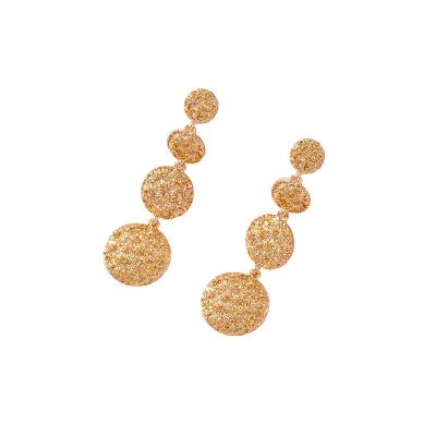 China 2022 Trendy concise new style circle earrings statement gold geometric earrings for sale