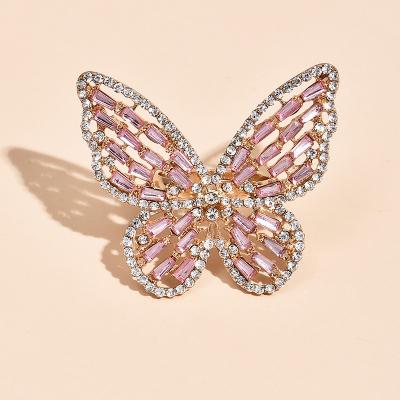 China CLASSIC Women's Fashion Jewelry Zircon Butterfly Rings Jewelry Women Wedding Rings for sale