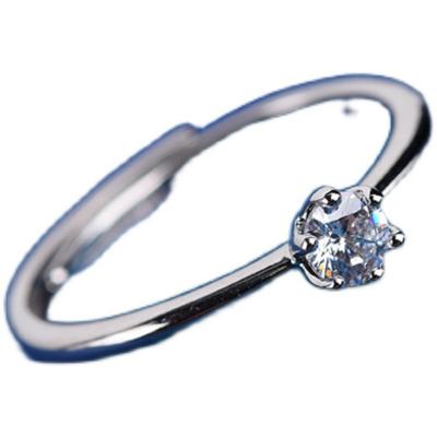 China CLASSIC Silver Plated Sterling Platinum Diamond Rings Women Moissanite Ring Smart Ring for sale