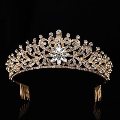 China ALLOY Fashion Crown Bridal Baroque Female Rhinestone Wedding Hair Accessories For Women for sale