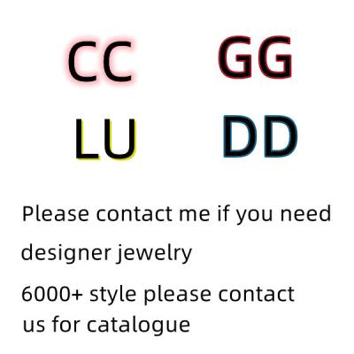 China FASHIONABLE Wholesale Crystal Rhinestone Double GG Letter cc Circle Stud Earrings Famous Brand Designer For Women for sale