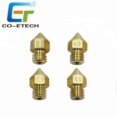 China Building Material Stores 3D Printer MK8 Nozzle 0.2//0.3/0.4/0.5mm Extruder J Head Brass Nozzles For 1.75/3.0mm Supplies for sale