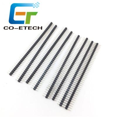 China For Elective Single Row 2.0mm Pin Header 1X40 Pins Straight Needle 40P Copper Strip Male Connector for sale