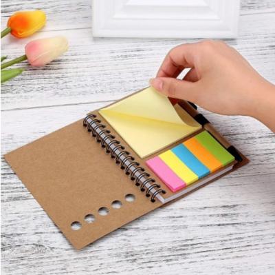 China Customized Design Self Adhesive Promotional Spiral Notebook with Pen Sticky Notes for sale