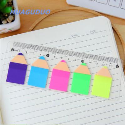 China Simple White Horizontal Line N Time Sticky Stickers PET Convenience Self-adhesive Stickers Office Note Paper Sticky Note for sale