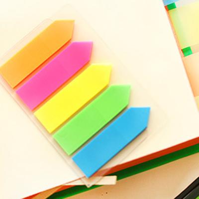 China Myway Self Adhesive Neon Page Markers Sticky Note Labels, Colorful Index Label Flags, Fluorescent PET Sticky Notes for sale