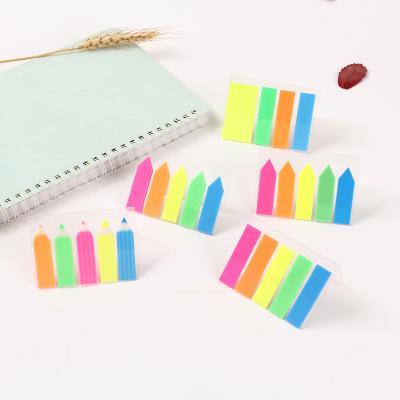 China Self Adhesive Custom Colorful Transparent Office Arrow Sticky Notes PET for sale