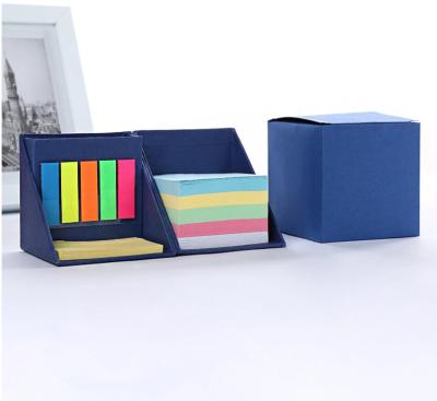 China Fashion Self Adhesive Customized Logo Paper Cube Notepad With Pen Holder for sale