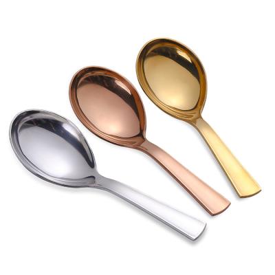 China Wholesale Tableware 316 Stainless Steel Earl Spoon Royal Thick Round Metal Table Spoon Viable Wholesale for sale