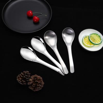 China Sustainable Wholesale Stainless Steel Dinnerware Royal Thick Table Spoon Earl Spoon Round Table Spoon for sale