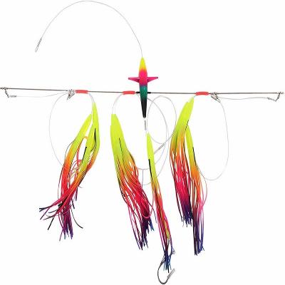 China 36in Bar 10in Titanium Trolling Machine 9Inch Rigged Stinger Green With 8/0 SS Mustad Hook for sale