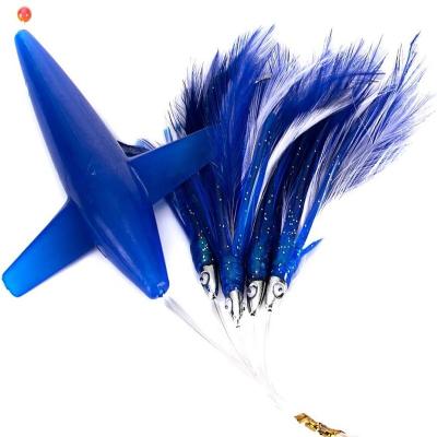 China Plastic & Tuna Feather Lure Daisy Chain in rubber with the bird riddle for sale