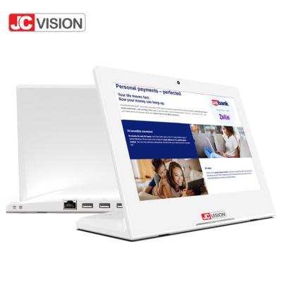 China JCVISION L Shape 10.1 Inch Advertising Display Android Tablet Feedback Kiosk for sale