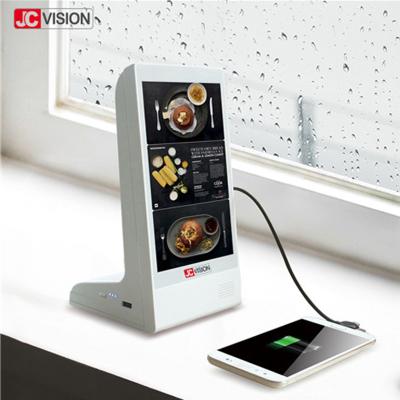 China Restaurant 1080P HD Table Top Digital Signage WiFi Dual Power Bank Menu for sale