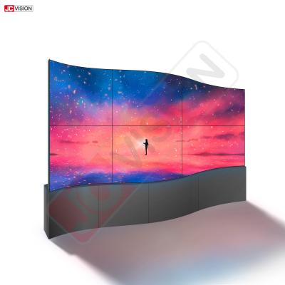 China 55inch Custom full color curved screen thin flexible advertising display LED video wall zu verkaufen