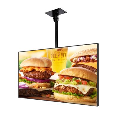 China JCVISION Menu Board Hd Wall Mounted Advertising Display 55 Inch Led Panel Network Restaurant Digita Display for sale