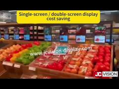 10.1-inch dual screen digital sign, dual screen display of product electronic price tag, digital sig