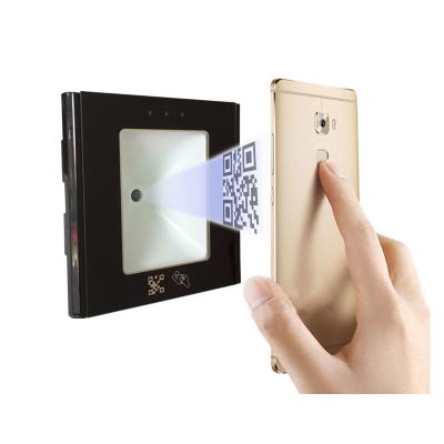 China C Control and Tempered Glass 1D 2D Wiegand Scanner QR Code RFID Smart Card Reader Barcode Access for sale