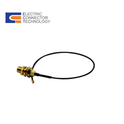 China RF Murata HSC To SMA Female Bulkhead Straight Connector To 100mm Cable 1.37 for sale