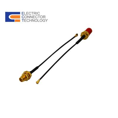 China RF HSC To Female Bulkhead Straight 100mm SMA 1.37 RF Coaxial Cable Assemblies for sale