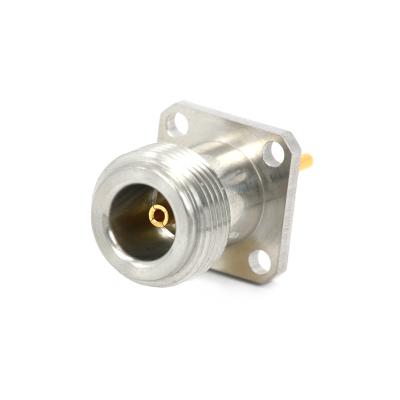 China Female Jack 4 Hole Flange Mount RF N Type RF Connector for sale