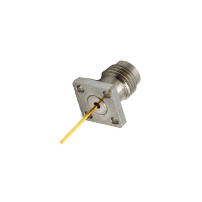 China 2.4mm 4 Hole Female Straight Flange Mount RF Coaxial Connector 2.4mm Female for sale