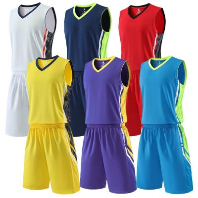 China Breathable White Team Jersey And Shorts Custom Design Printing Basketball Wear Uniform for sale