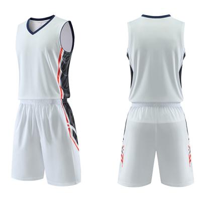 China JAYANT 2022 White Men Basketball Top Quality Sublimated Breathable Antibacterial Tank Top For Sale for sale