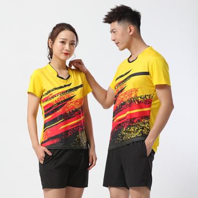 China Wholesale new design badminton tennis quick dry uniform breathable for men for sale