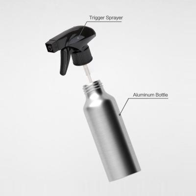 China Personal Care Factory Directly Supply Wholesale Stainless Steel 120ml 150ml 250ml Black Aluminum Cosmetics Spray Bottle for sale