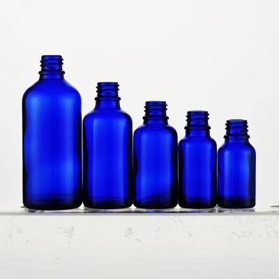 China Angular Blush Essential Oil Blue Glass Skin Care Cosmetic Packaging 5ML 10ML 20ML 30ML 50ML 100ML Bottles for sale