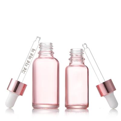 China Angular blush 10ml 15ml 30ml 50ml 100ml rose serum essential oil dropper glass cosmetic bottle for cologne for sale