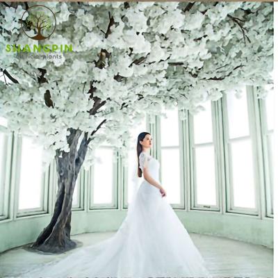 China Minimalist Decoration for Indoor Home Outdoor Indoor Home Decor Big Pink Cherry Blossom Tall Tree Plants White Arched Artificial Trees for sale