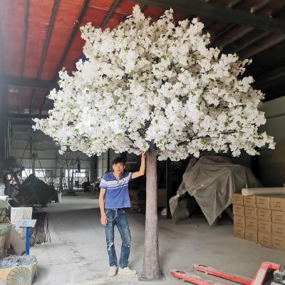 China 4m Large Artificial Sakura Cherry Blossom Artificial Pink Tree Fake Tree Japenesse Minimalist 2m 3m Flower Plastic Ivory Tree For Outdoor for sale