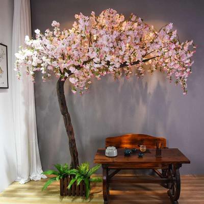 China Industrial Customize Artificial Fiberglass Indoor Cherry Blossom Trees Arch Decorated Tree For Shop Decoration for sale