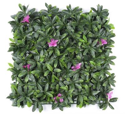 China New Style Coastal Fake Grass Wall Artificial Plant Green Wall With Flower For Wholesale for sale