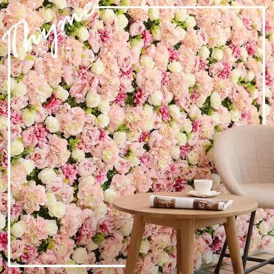 China Beautiful And Creative Coastal Artificial Light Pink Flower Wall Cloth Of The Wall Flowers 40cmx60cm for sale