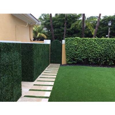 China Eco-friendly 12pcs/ctn 50x50cm Outdoor UV Rated Green Artificial Hedges Panels For Privacy Safety for sale