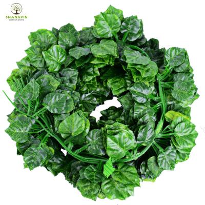 China Black Plastic Cane Vine Near Nature Green Mud+moss PP Plants Artificial Grass Wall Hanging Decoration for sale