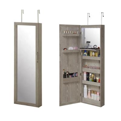 China Quality Assurance Bedroom Furniture Set Home Showcase Lockable Wall Mounted Mirror Jewelry Cabinet For Bedroom for sale