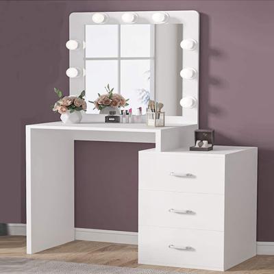 China (Other) Furniture Dressing Table Adjustable Home Makeup Mirrored Dressing Table for sale