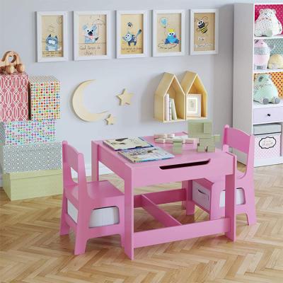 China Modern Kids Furniture Study Table For Chair Set Child Study Chair Wooden Children Kids Table Set for sale