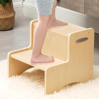 China Customer Settings Phoenix Craft Supplier Direct Sales Wooden Black Stool Step For Toddler for sale