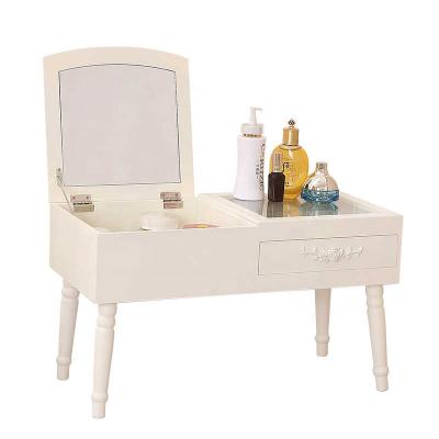 China Unique Design Modern High Quality Wooden White Drawer One Drawer With Mirror Kids Dressing Table for sale