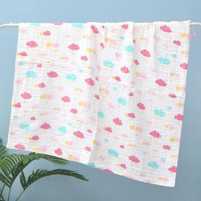 China Wholesale Non-Toxic Cartoon Soft Cotton Infant Baby Blanket Muslin Wrap Blankets for sale