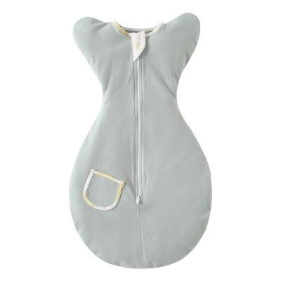 China Breathable Custom Cotton Solid Color Printing Wrap Sleep Bag Baby Infant Sleeping Bag for sale