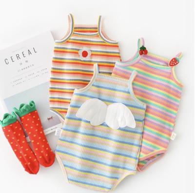 China High Quality Sleveeless Summer Overalls Baby Rompers Newborn Baby Clothes Infant Romper for sale