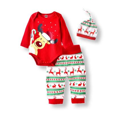 China Breathable Christmas Style Baby Winter Clothes Newborn Baby Onesie Baby Romper Suits With Crochet for sale